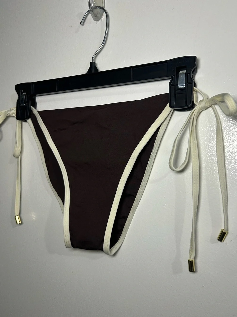 Monday Swimwear Le Marais Bottom In Espresso and Ivory NWOT